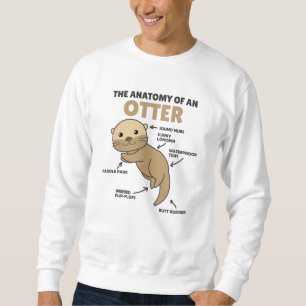 Anatomie eines Otters mit niedlicher Otter Sweatshirt