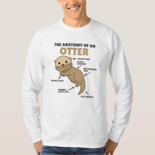 Anatomie eines Otters mit niedlicher Otter T-Shirt