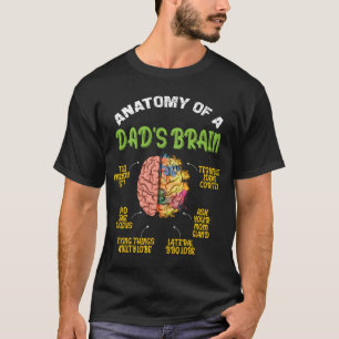 Anatomie eines Papa-Gehirns Lustiges Papa-Familie T-Shirt