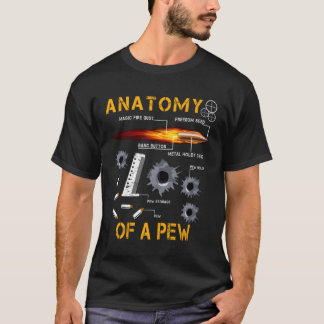 Anatomie eines Pew Pewer Amendment Gun Funny Gesch T-Shirt