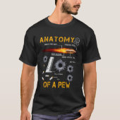 Anatomie eines Pew Pewer Amendment Gun Funny Gesch T-Shirt (Vorderseite)