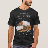 Anatomie eines Piebalds Python, Funny Reptile Sn T-Shirt (Vorderseite)