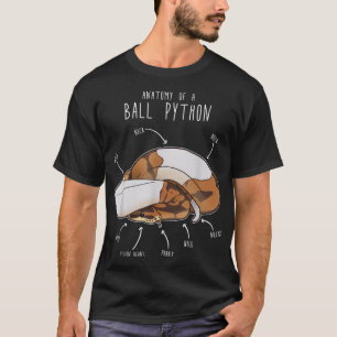 Anatomie eines Piebalds Python, Funny Reptile Sn T-Shirt