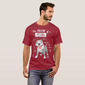 Anatomie eines Pitbull Hundes Lover T-Shirts (Vorne ganz)