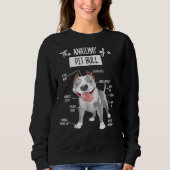 Anatomie eines Pitbullenhundes Sweatshirt (Vorderseite)