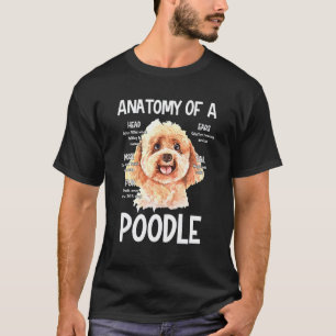 Anatomie eines Poodles für Hunde-Kopfgeräusch Ohr T-Shirt