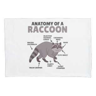 Anatomie eines Raccoon Kissenbezug