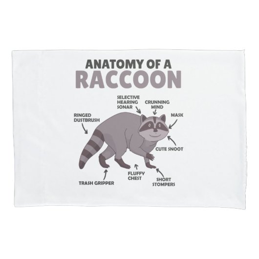 Anatomie eines Raccoon Kissenbezug (Vorderseite)