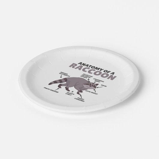 Anatomie eines Raccoon Pappteller (Schrägansicht)