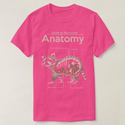 Anatomie eines Raccoons T-Shirt (Design vorne)