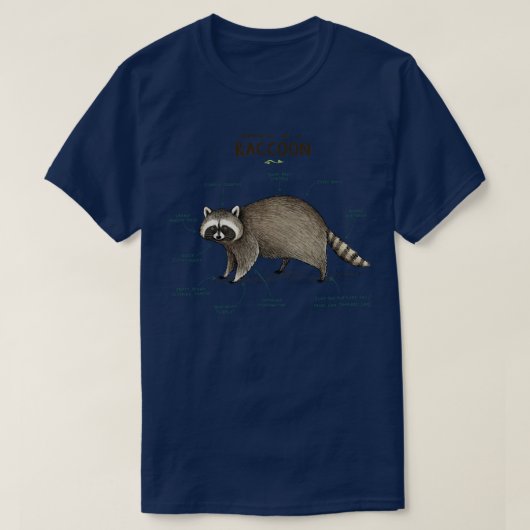 Anatomie eines Raccoons T-Shirt (Design vorne)