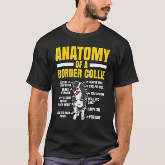 Anatomie eines Rinder-Hundes-Welpen T-Shirt (Vorderseite)