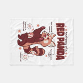 Anatomie eines roten Panda-Tieres Fleecedecke (Vorderseite (Horizontal))