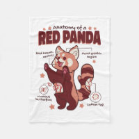 Anatomie eines roten Panda-Tieres