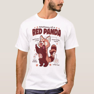 Anatomie eines roten Panda-Tieres T-Shirt
