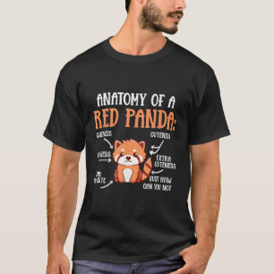 Anatomie eines roten Panda-Wissenschafts-Zoologen T-Shirt