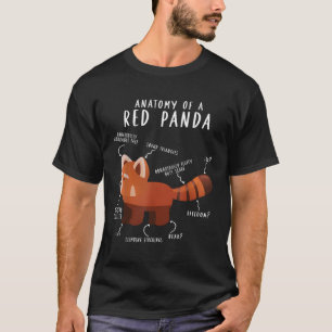 Anatomie eines roten Panda-Zoologen Red Panda T-Shirt