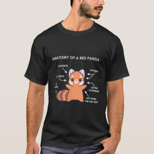 Anatomie eines roten Panda-Zoologen Red Panda T-Shirt