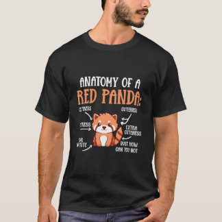 Anatomie eines roten Pandas Wissenschaft Zoologe P T-Shirt
