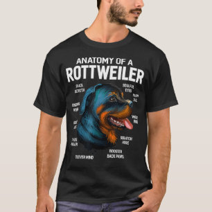 Anatomie eines Rottweiler Hundes Funny Gift T-Shirt