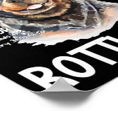 Anatomie eines Rottweilers für Hundeliebhaber Poster (Ecke)