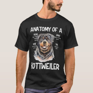 Anatomie eines Rottweilers für Hundeliebhaber T-Shirt