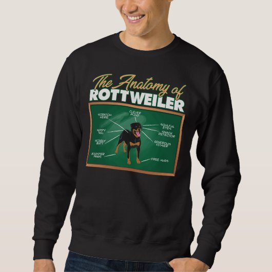 Anatomie eines Rottweilers I Rottweiler Sweatshirt (Vorderseite)