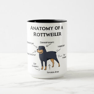 Anatomie eines Rottweilers Tasse