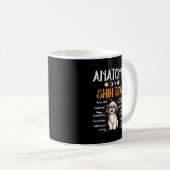 Anatomie eines schicken Tzu/Hundes Lover Kaffeetasse (VorderseiteRechts)