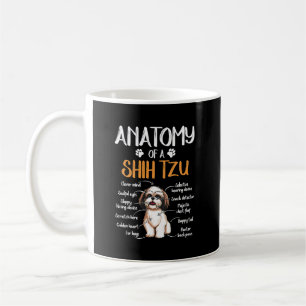 Anatomie eines schicken Tzu/Hundes Lover Kaffeetasse