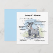 Anatomie eines Schnauzer Funny Notecard Mitteilungskarte (Vorne/Hinten)