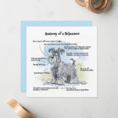 Anatomie eines Schnauzer Funny Notecard Mitteilungskarte (Vorderseite/Rückseite Beispiel)