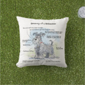 Anatomie eines Schnauzer-Kissens Kissen (Golfball-Marker)