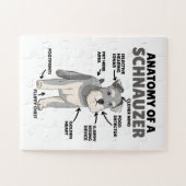 Anatomie eines Schnauzer-Niedlichen Hundes Puzzle (Horizontal)