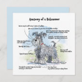 Anatomie eines Schnauzer Notecards Mitteilungskarte (Vorne/Hinten)