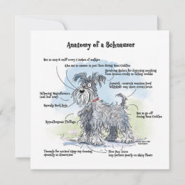 Anatomie eines Schnauzer Notecards Mitteilungskarte