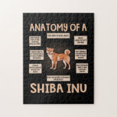 Anatomie eines Shiba Inu lustigen Welpengeschenks Puzzle (Vertikal)