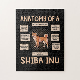 Anatomie eines Shiba Inu lustigen Welpengeschenks Puzzle