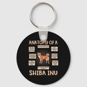 Anatomie eines Shiba Inu lustigen Welpengeschenks Schlüsselanhänger