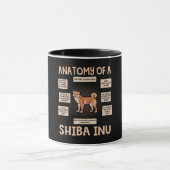 Anatomie eines Shiba Inu lustigen Welpengeschenks Tasse (Zentrum)