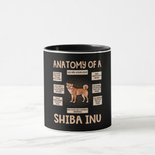 Anatomie eines Shiba Inu lustigen Welpengeschenks Tasse