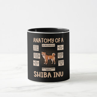 Anatomie eines Shiba Inu lustigen Welpengeschenks Tasse