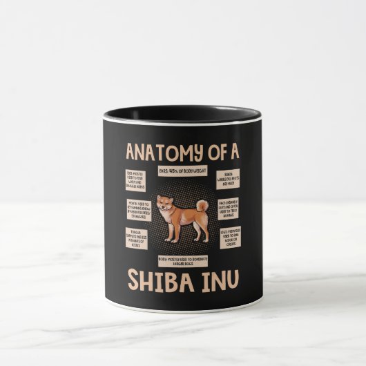 Anatomie eines Shiba Inu lustigen Welpengeschenks Tasse (Zentrum)