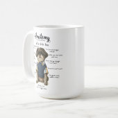 Anatomie eines Shihtzu Unconditional Love Edition Kaffeetasse (Vorderseite Links)
