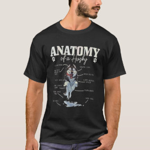 Anatomie eines sibirischen Husky Niedlichen Hundes T-Shirt