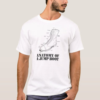 Anatomie eines Sprungs-Stiefels T-Shirt