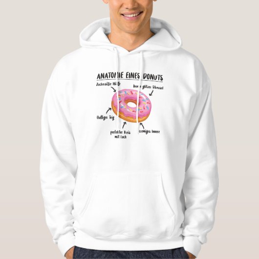 Anatomie eines süßen Donuts köstliche Donut Hoodie (Vorderseite)