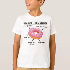 Anatomie eines süßen Donuts köstliche Donut T-Shirt