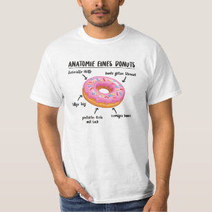 Anatomie eines süßen Donuts köstliche Donut T-Shirt