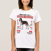 Anatomie eines Treeing Walker Coonhound Hund T-Shi T-Shirt (Vorderseite)